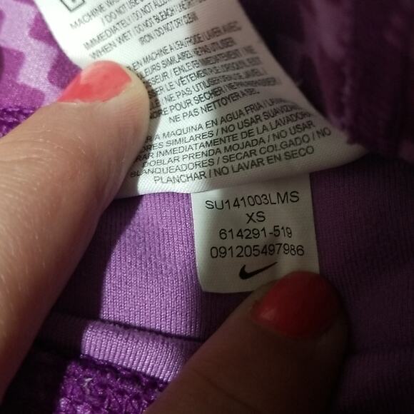 Nike Dri-fit Purple Capri Running Leggings - Picture 8 of 9
